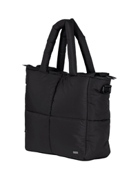 Bolso para la ciudad Puffer Authentic XL Negro Vista Lateral - urbx bags