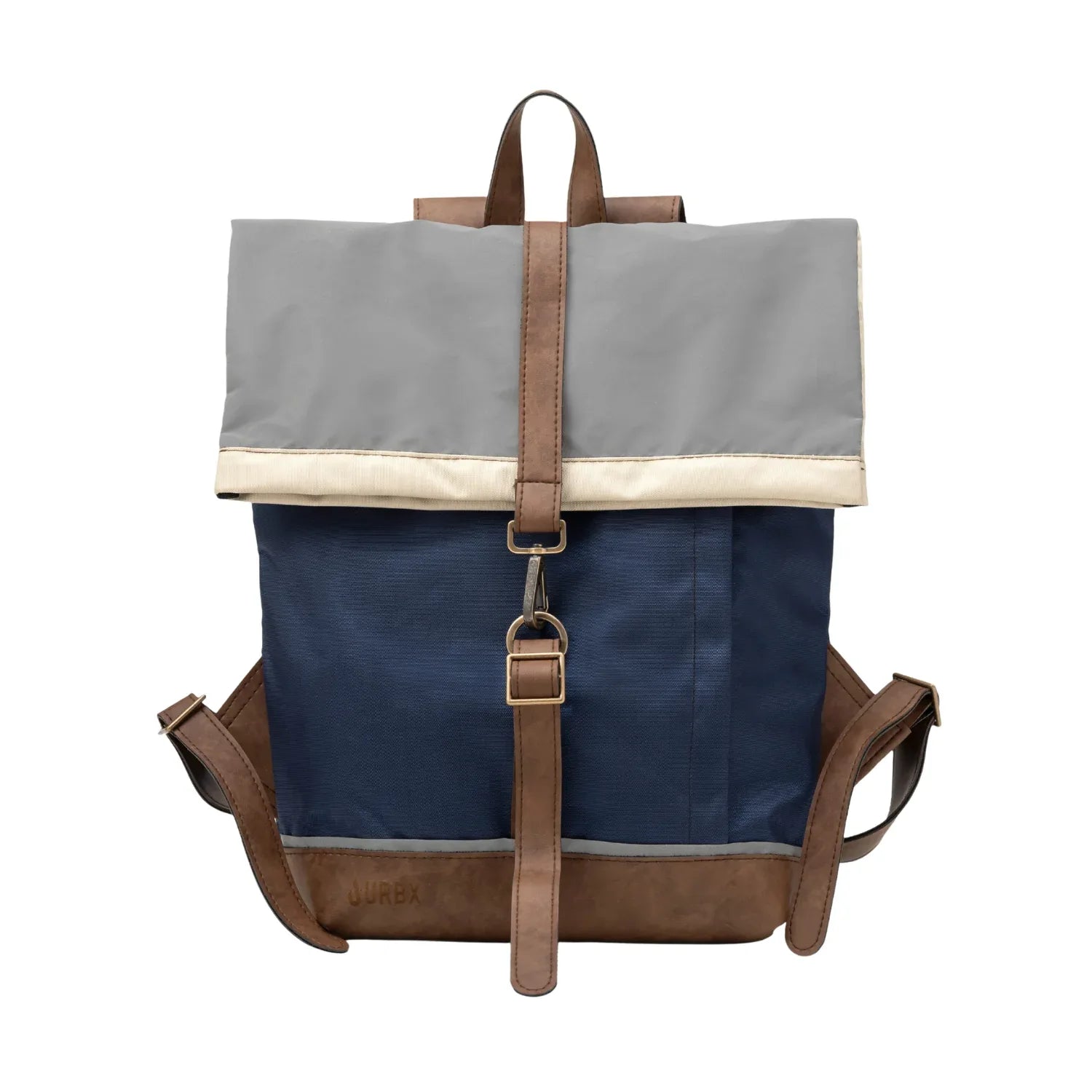 Morral de viajes Classic Azul Beige vista Frontal - urbx bags