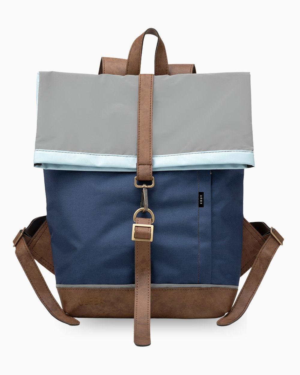 Morral de viajes Classic Azul Celeste vista Frontal  - urbx bags