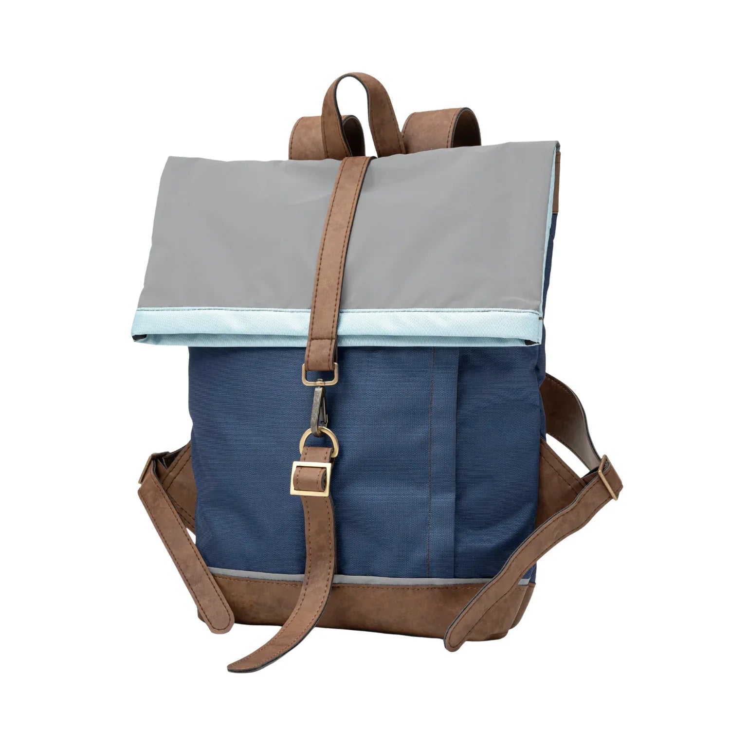 Morral de viajes Classic Azul Celeste vista Lateral - urbx bags