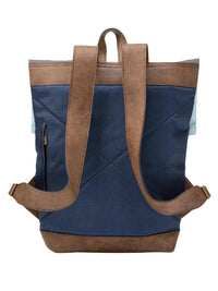 Morral de viajes Classic Azul Celeste vista Trasera - urbx bags