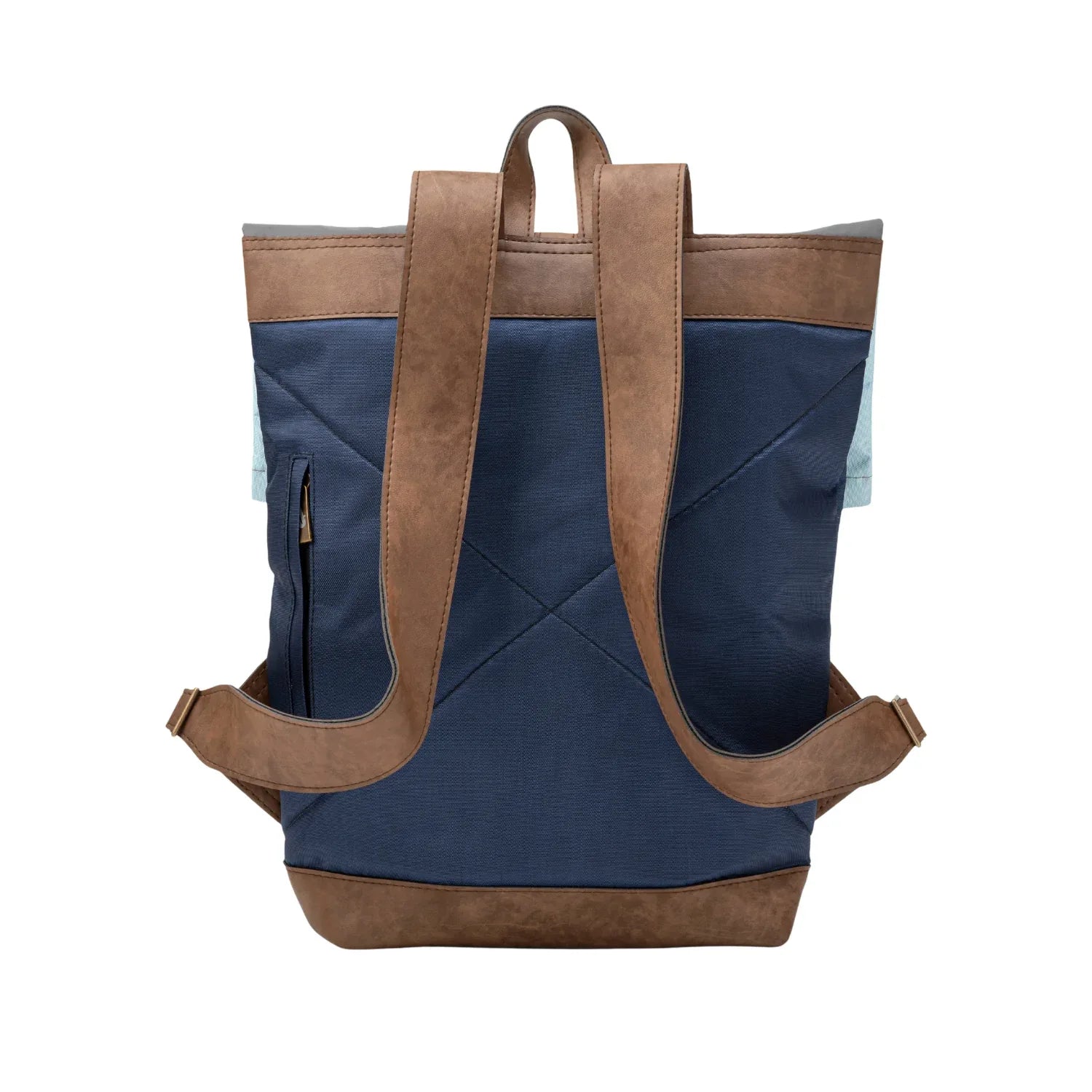 Morral de viajes Classic Azul Celeste vista Trasera- urbx bags