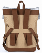 Morral de viajes Classic Beige Menta vista Espalda  - urbx bags