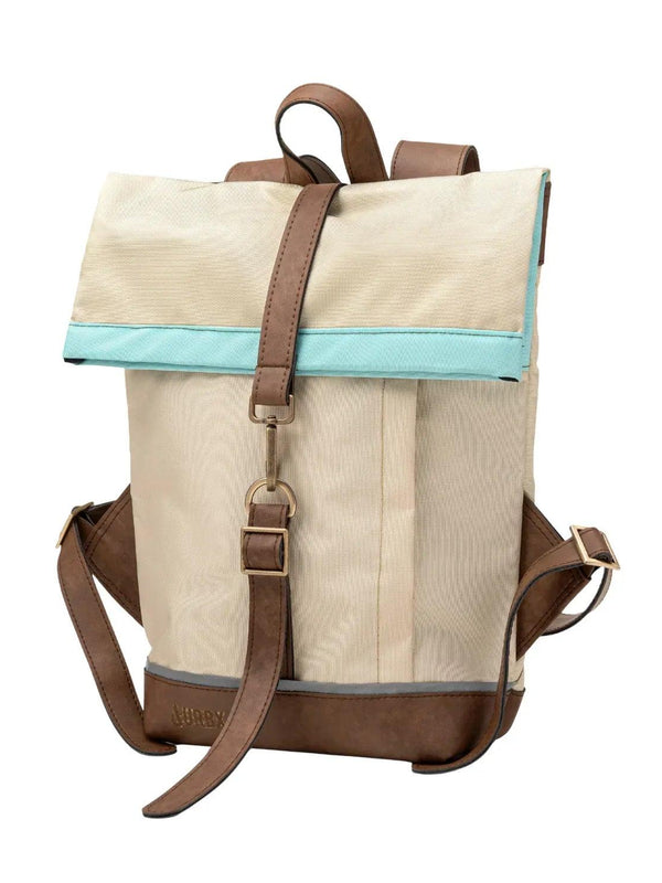 Morral de viajes Classic Beige Menta vista Lateral - urbx bags