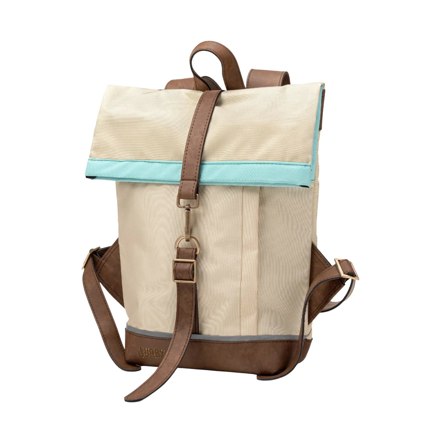 Morral de viajes Classic Beige Menta vista Lateral - urbx bags