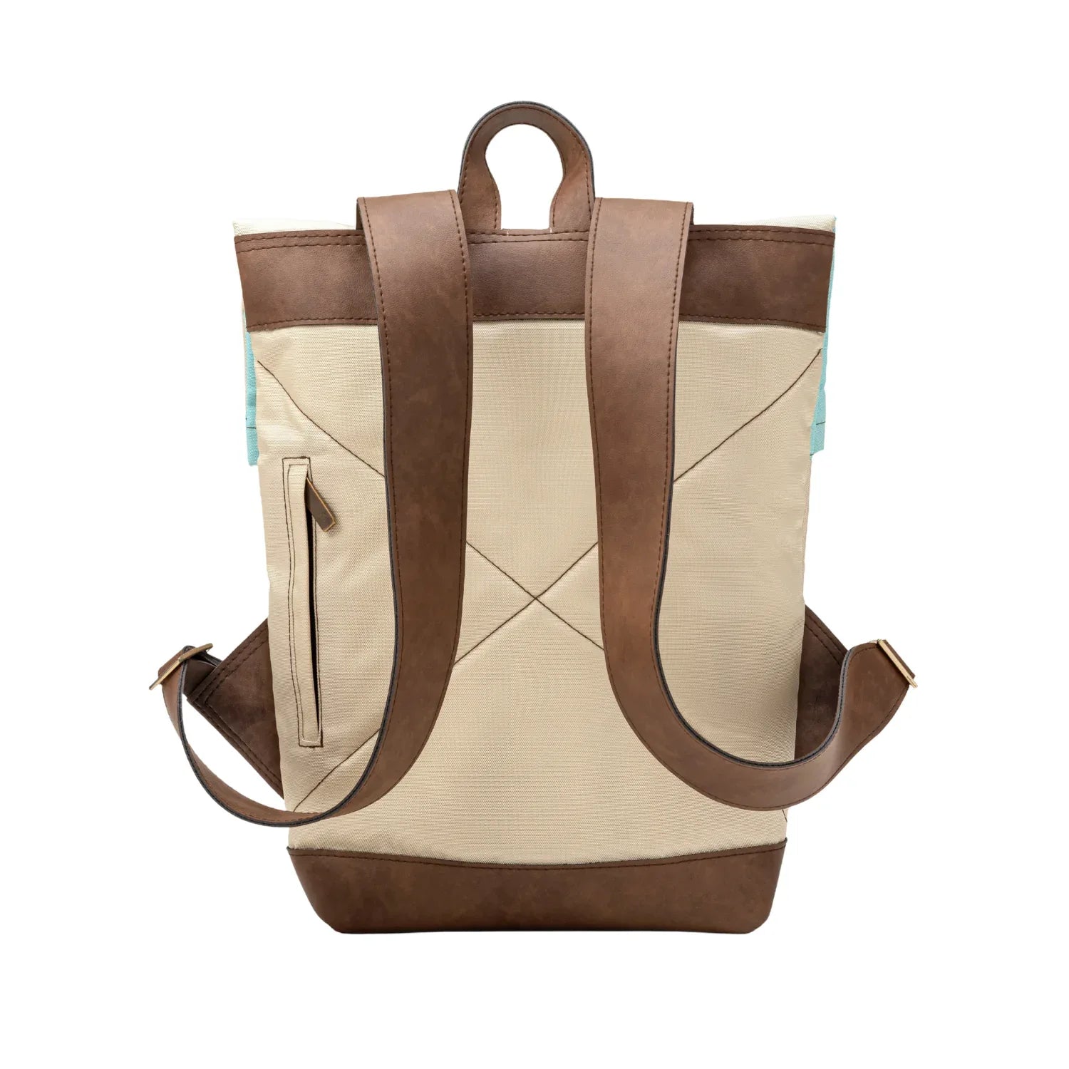 Morral de viajes Classic Beige Menta vista Trasera - urbx bags