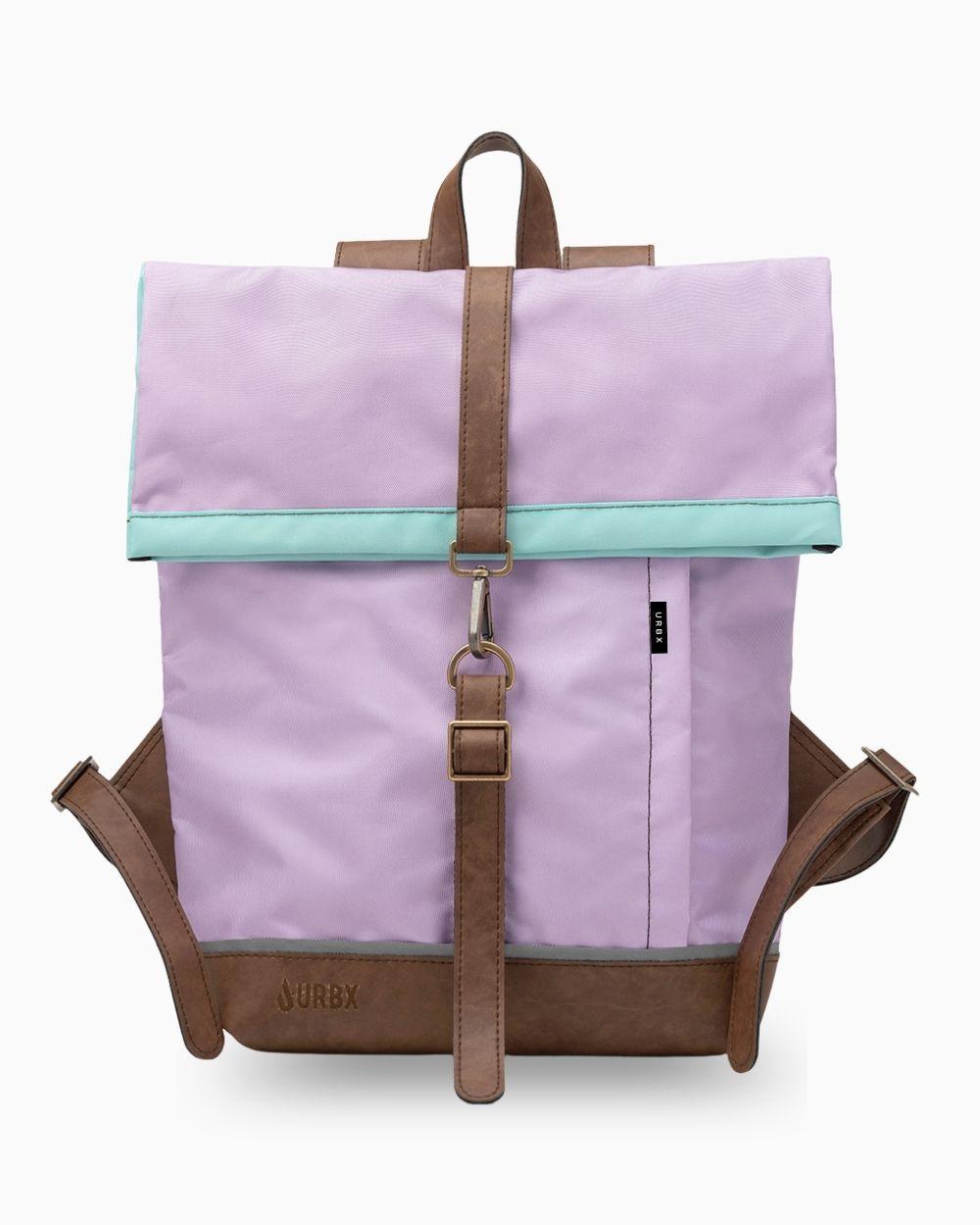 Morral de viajes Classic Lila Menta vista Frontal  - urbx bags