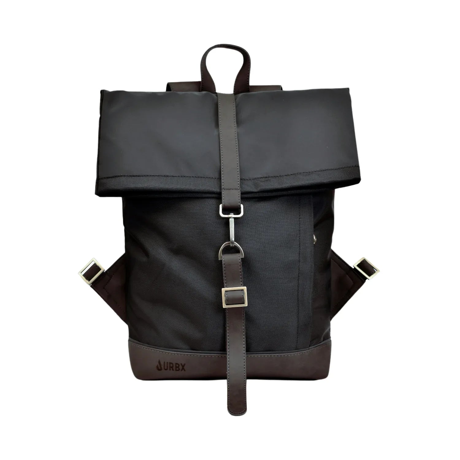 Morral de viajes Classic Negro Marrón vista Frontal - urbx bags