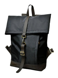 Morral de viajes Classic Negro Marrón vista Lateral - urbx bags