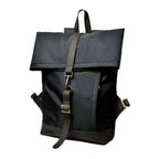 Morral de viajes Classic Negro Marrón vista Lateral - urbx bags