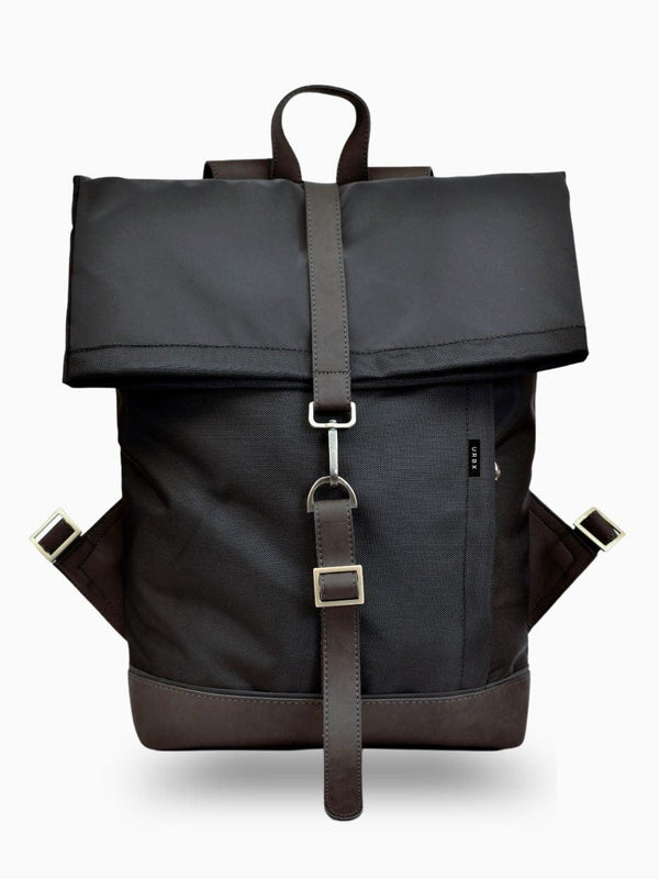 Morral de viajes Classic Negro Marron Vista Material  - urbx bags