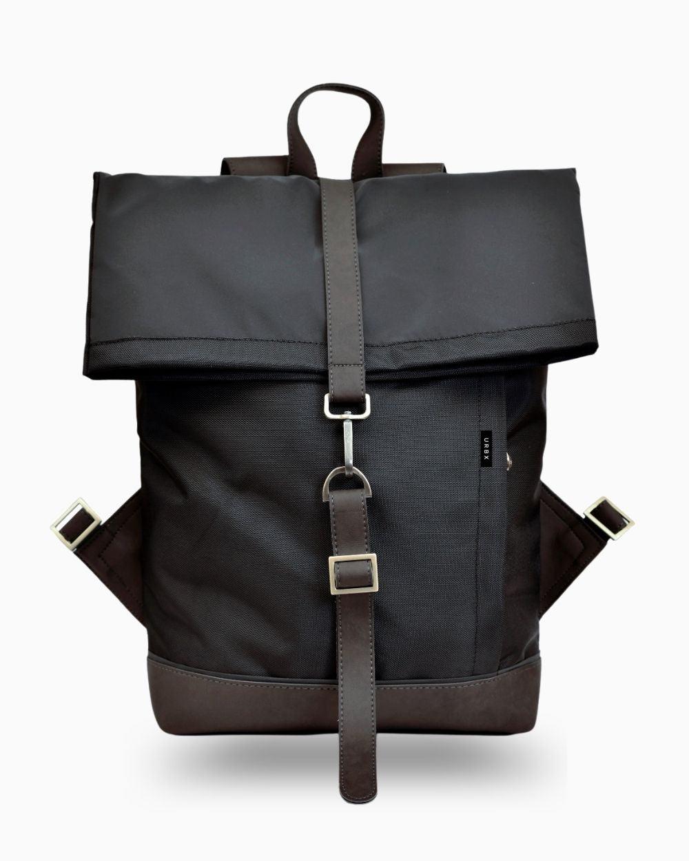 Morral de viajes Classic Negro Marron Vista Material  - urbx bags