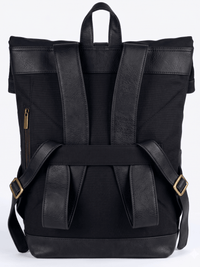Morral de viajes Classic Negro Negro Vista espaldas  - urbx bags