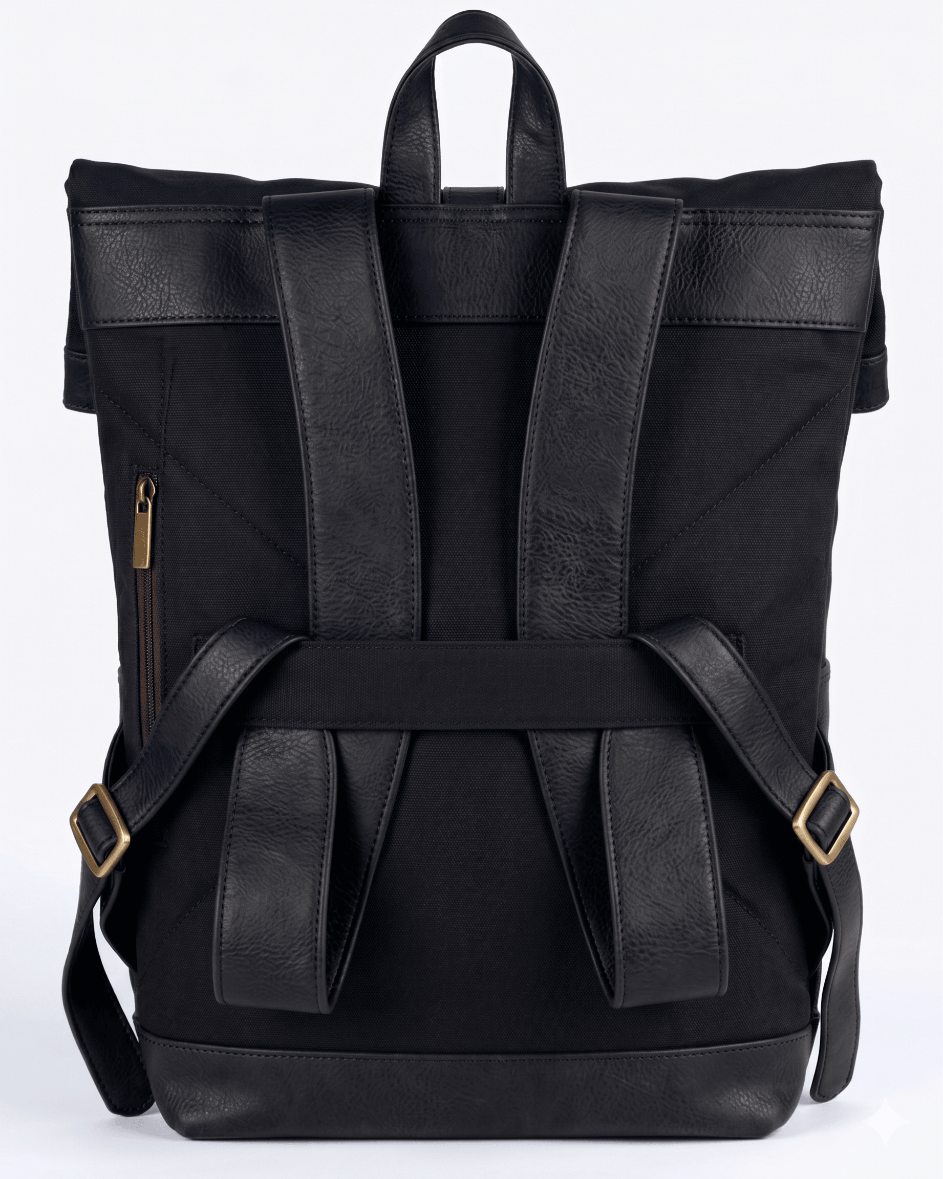 Morral de viajes Classic Negro Negro Vista espaldas  - urbx bags