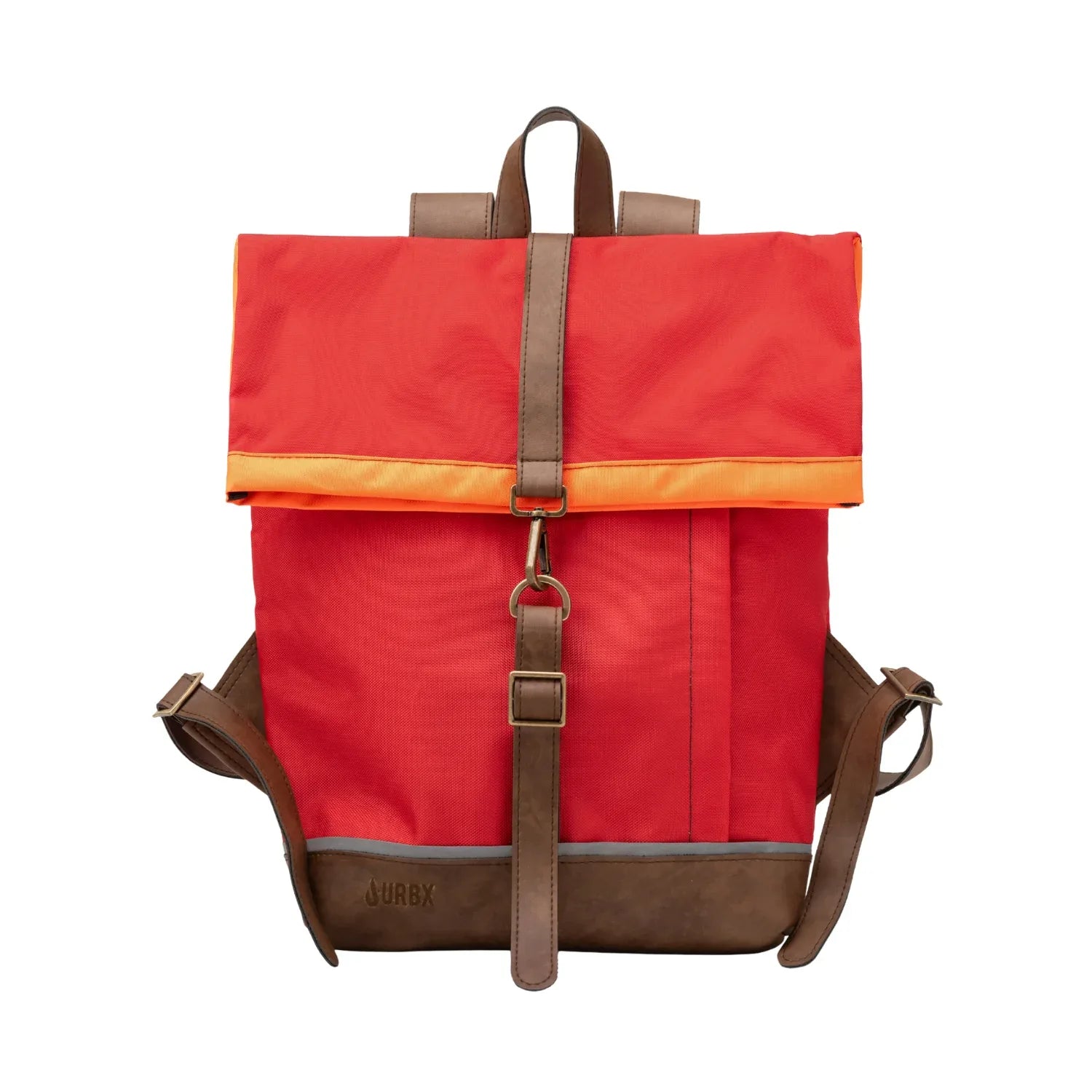 Morral de viajes Classic Rojo Naranja vista Frontal - urbx bags