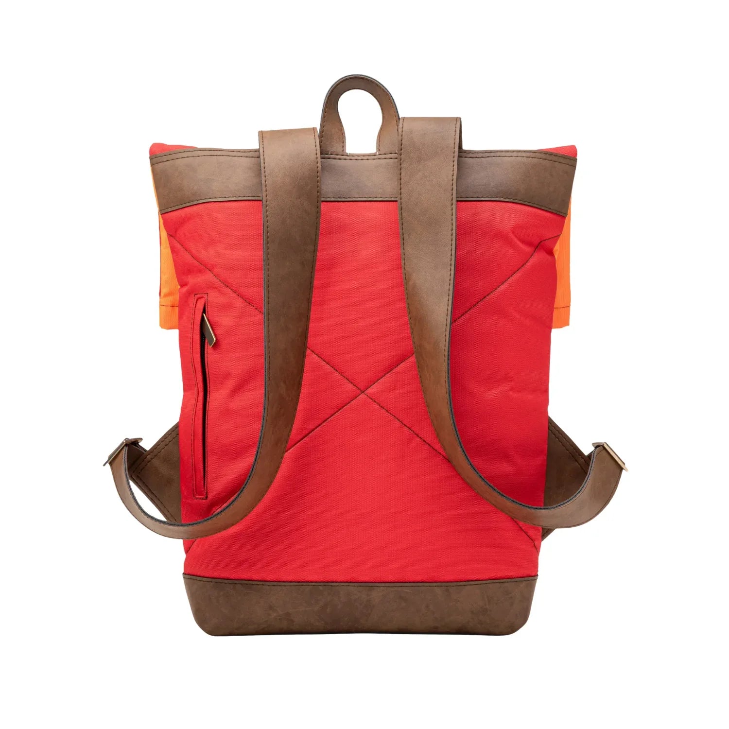 Morral de viajes Classic Rojo Naranja vista Trasera - urbx bags