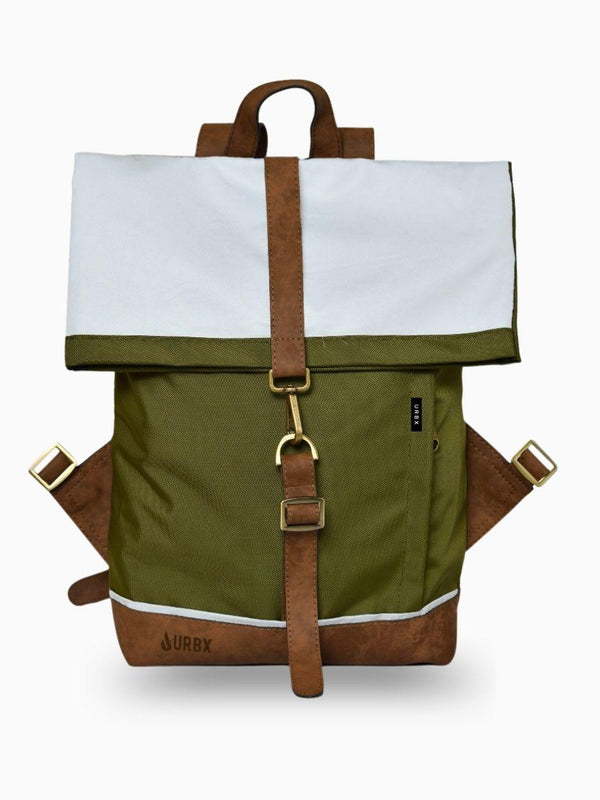 Morral de viajes Classic Verde Chocolate vista Frontal - urbx bags