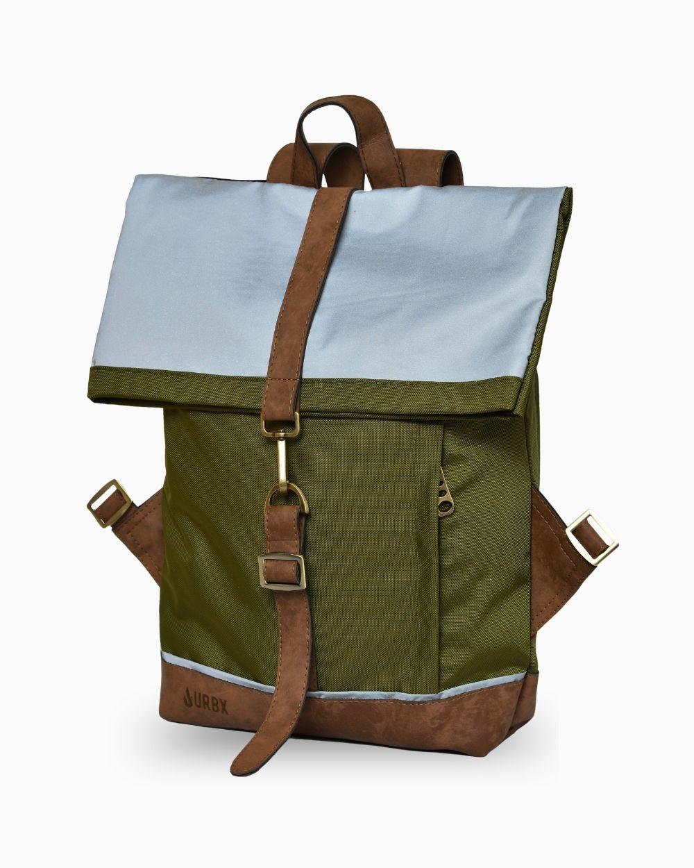 Morral de viajes Classic Verde Chocolate vista Lateral - urbx bags
