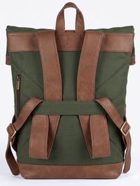 Morral de viajes Classic Verde Chocolate vista Trasera - urbx bags