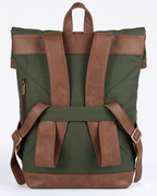 Morral de viajes Classic Verde Chocolate vista Trasera - urbx bags