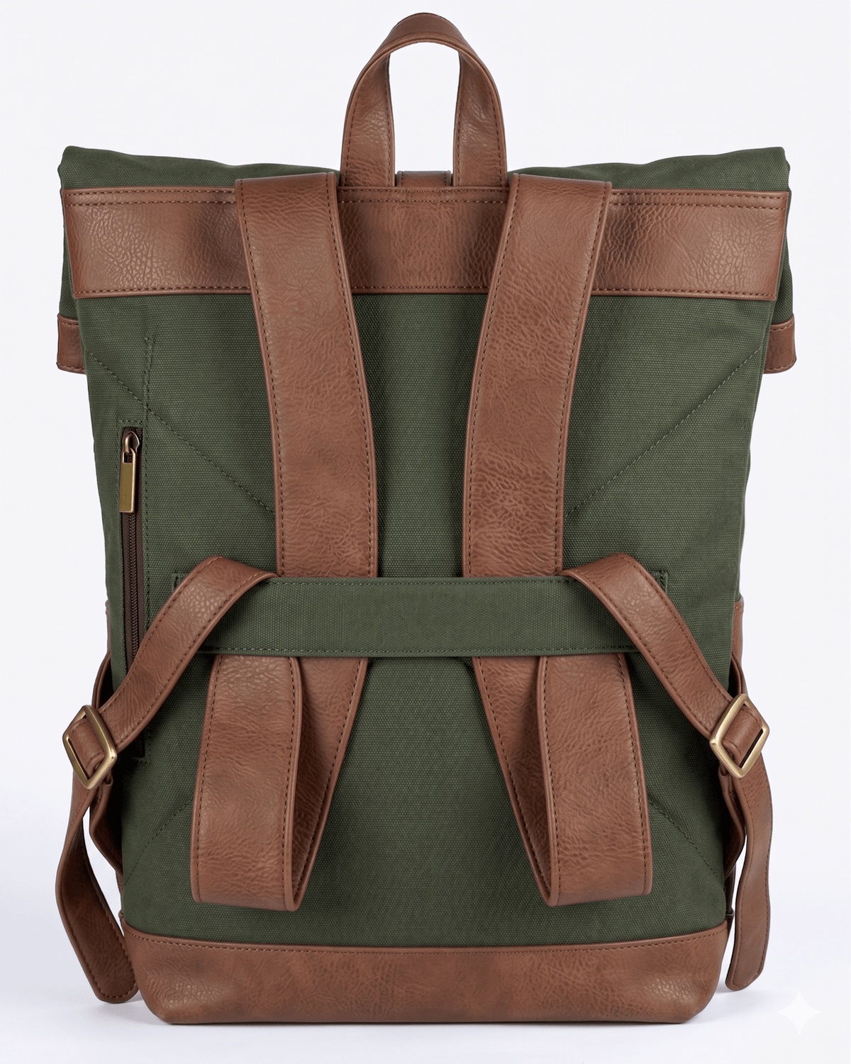 Morral de viajes Classic Verde Chocolate vista Trasera - urbx bags