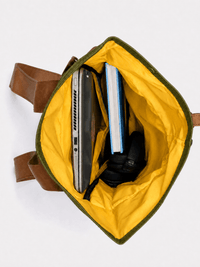 Morral de viajes Classic Verde Chocolate vista interior - urbx bags
