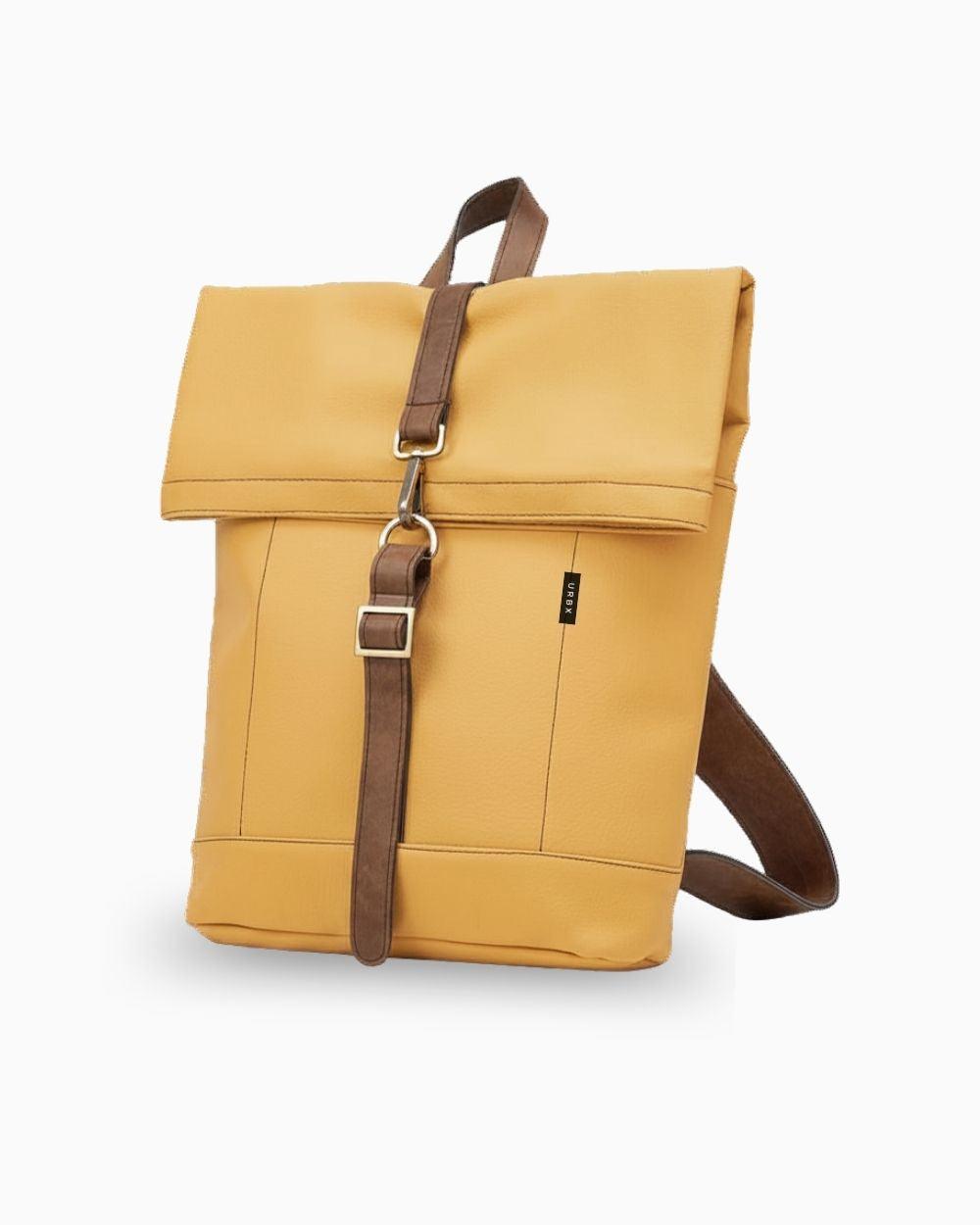 Morral ejecutivo Amarillo vista Lateral - Urbx Bags