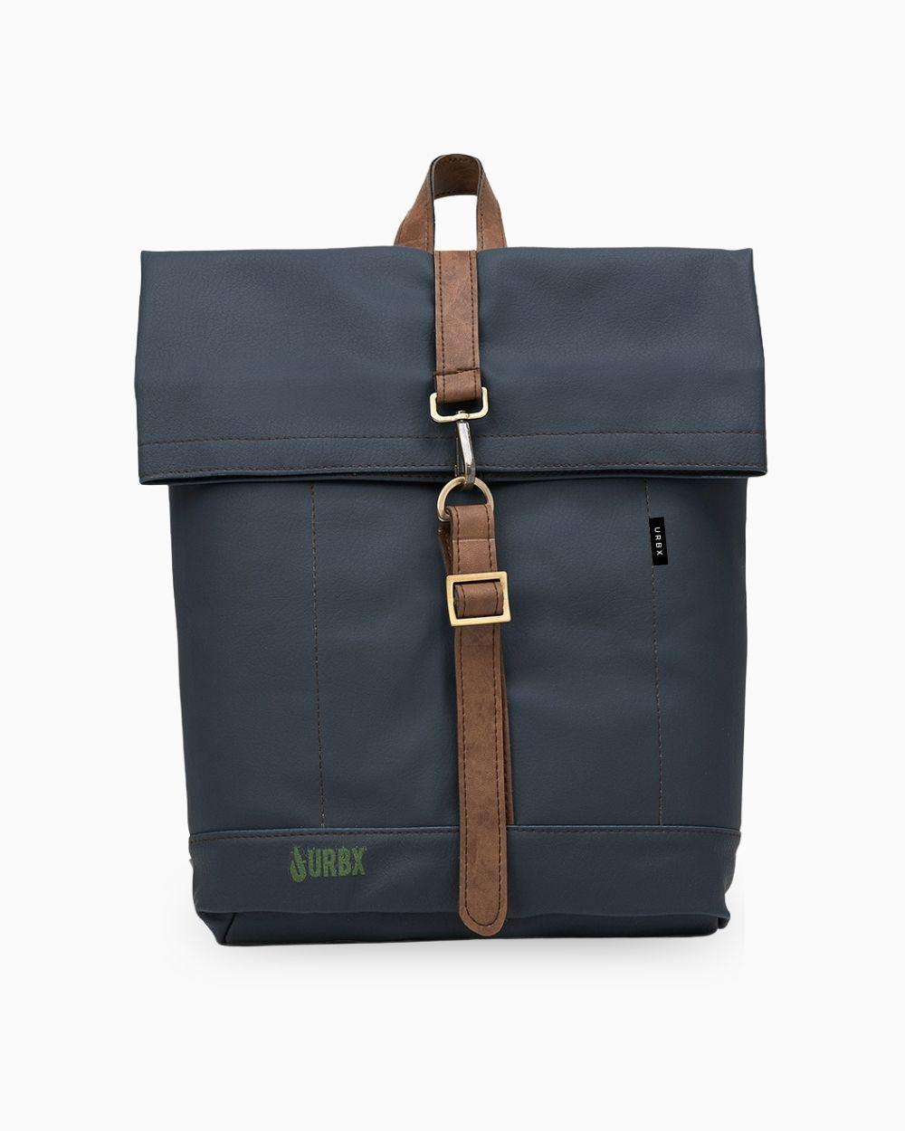 Morral ejecutivo Runway Azul vista Frontal - urbx bags