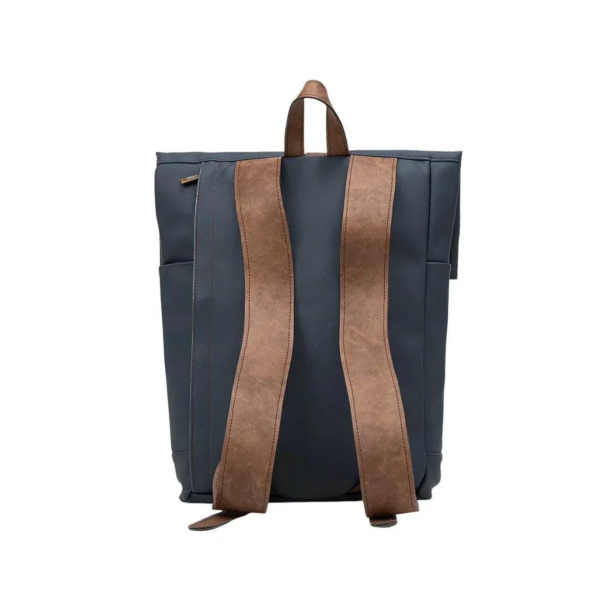 Morral ejecutivo Runway Azul vista trasera - urbx bags
