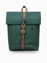 Morral ejecutivo Runway Verde vista Frontal - urbx bags