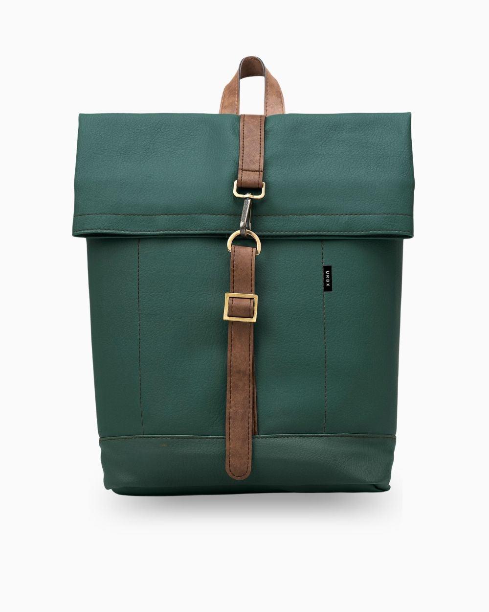 Morral ejecutivo Runway Verde vista Frontal - urbx bags