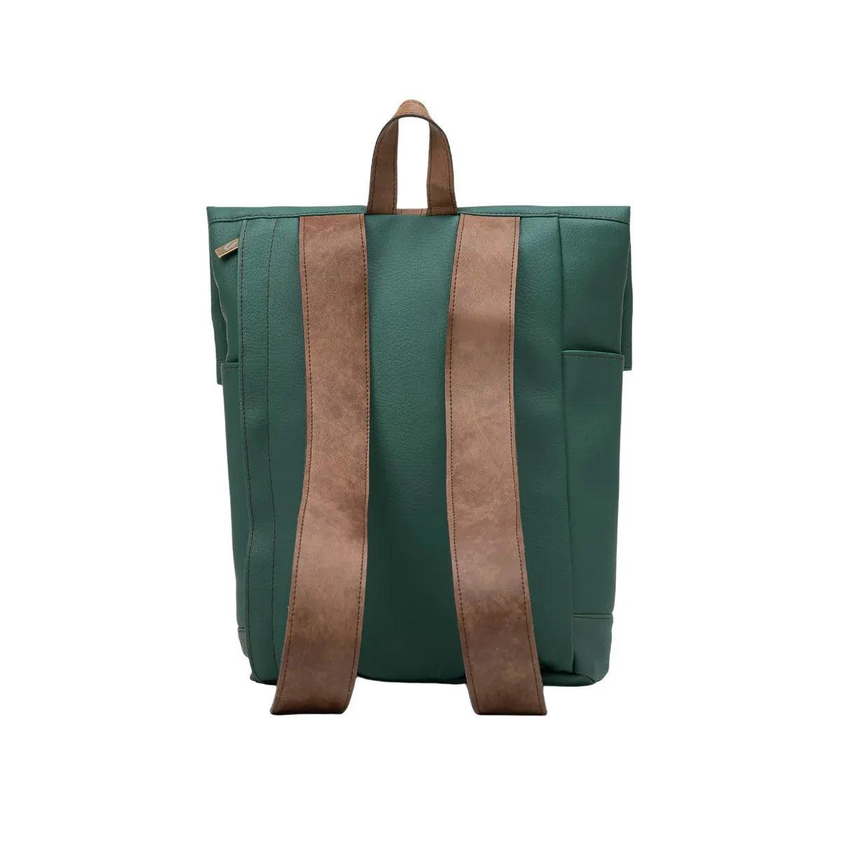 Morral ejecutivo Runway Verde vista Trasera - urbx bags