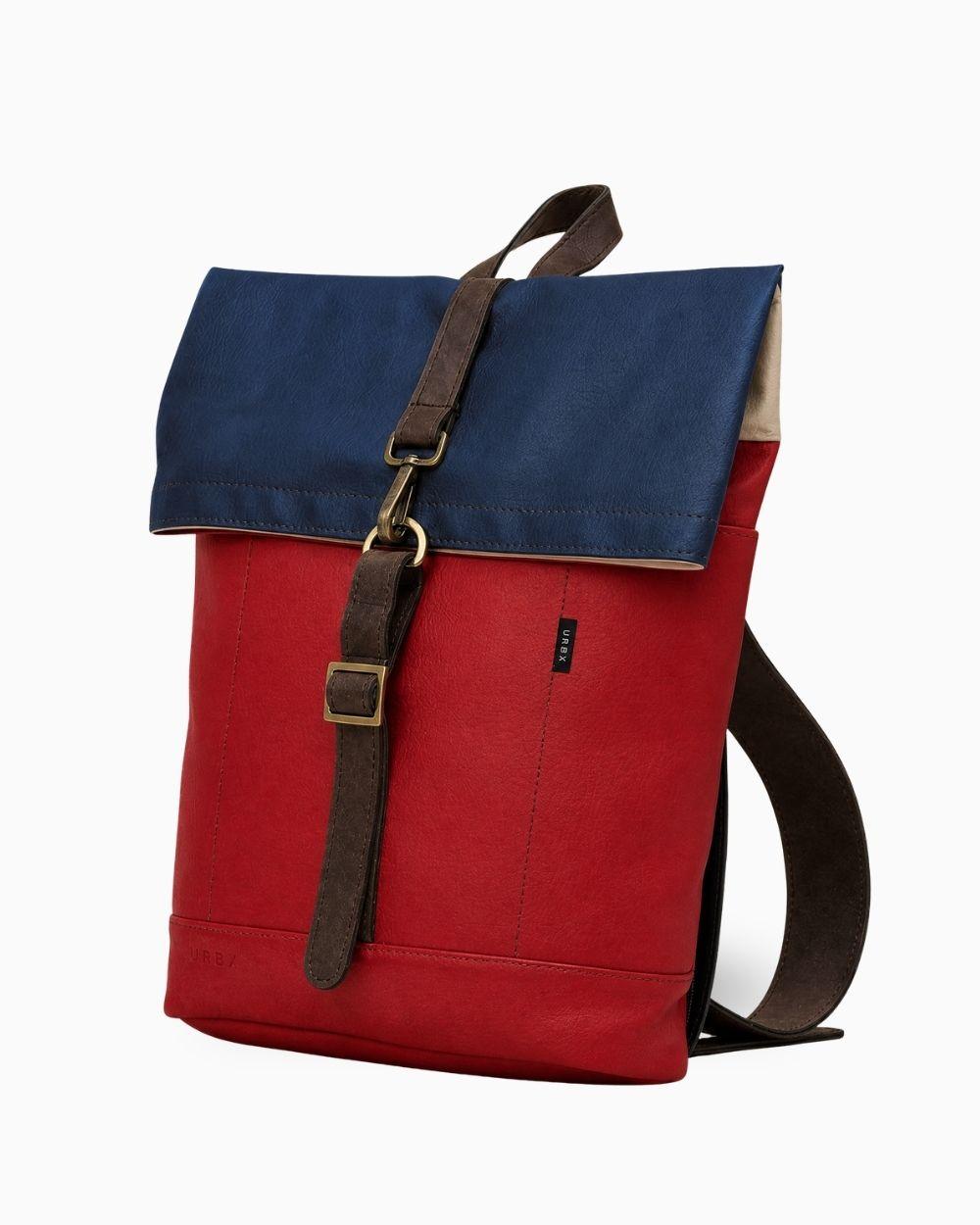 Morral ejecutivo runway rojo cereza vista Lateral- Urbx Bags