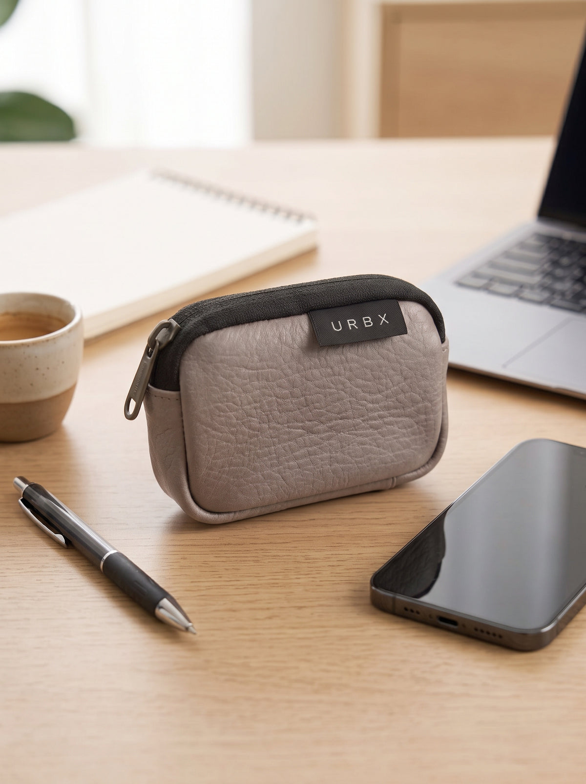 Monedero ejecutivo mini gris